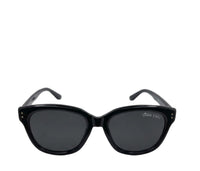 Polarized Monterey Square Frame Sunglasses - Black Glossy