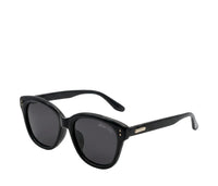 Polarized Monterey Square Frame Sunglasses - Black Glossy