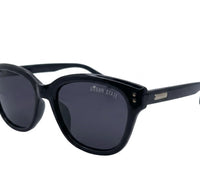 Polarized Monterey Square Frame Sunglasses - Black Glossy