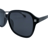 Polarized Sloane Square Frame Sunglasses - Black Black