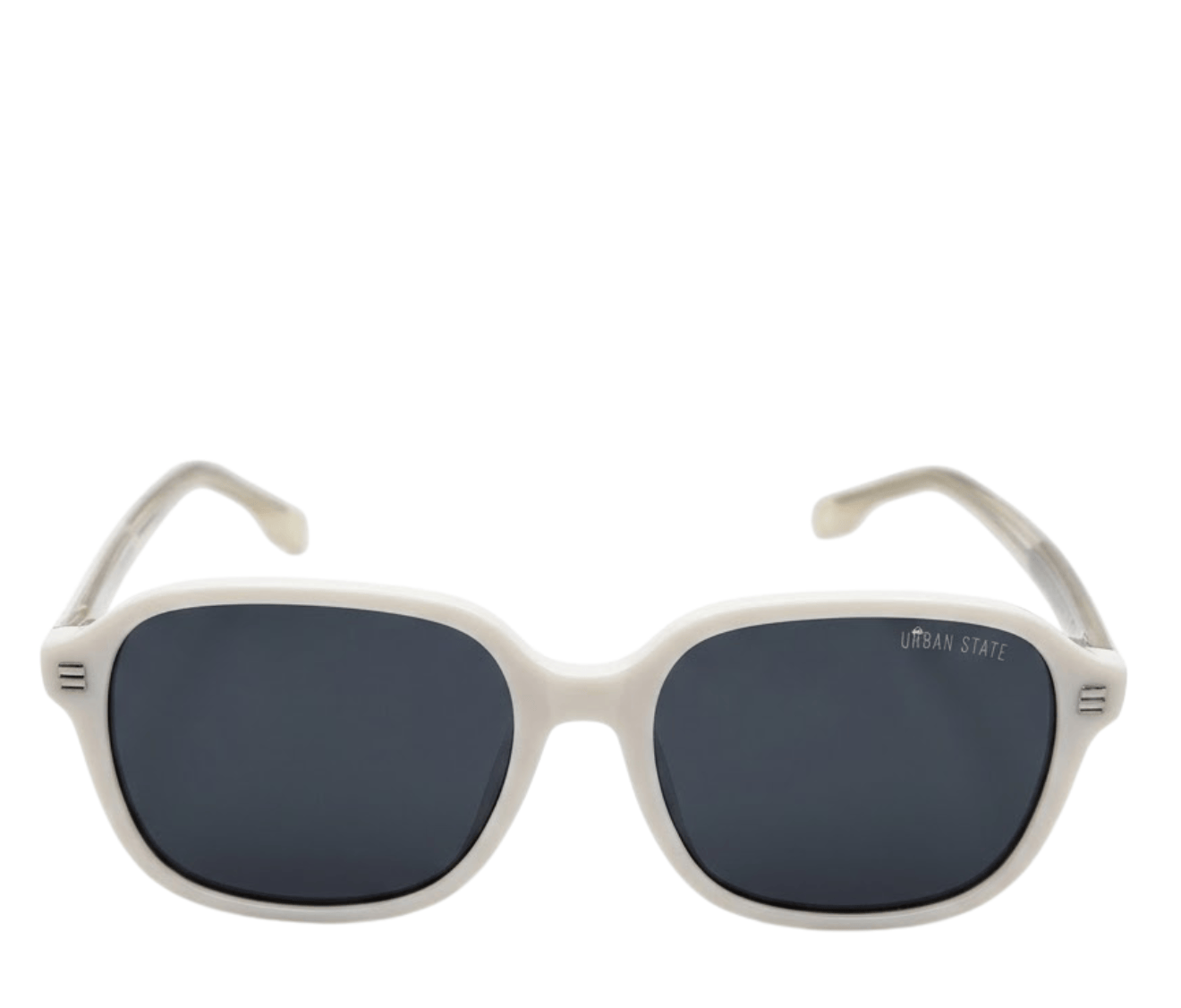 Polarized Sloane Square Frame Sunglasses - Black White