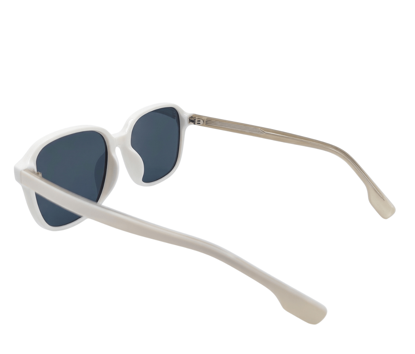 Polarized Sloane Square Frame Sunglasses - Black White