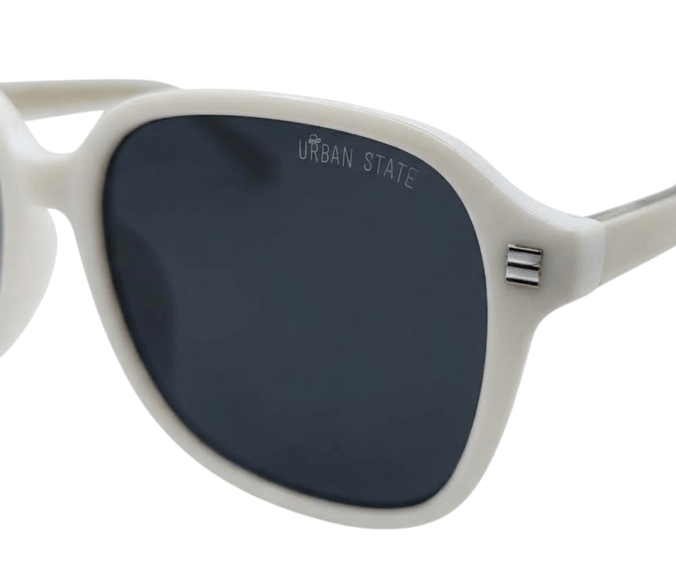 Polarized Sloane Square Frame Sunglasses - Black White