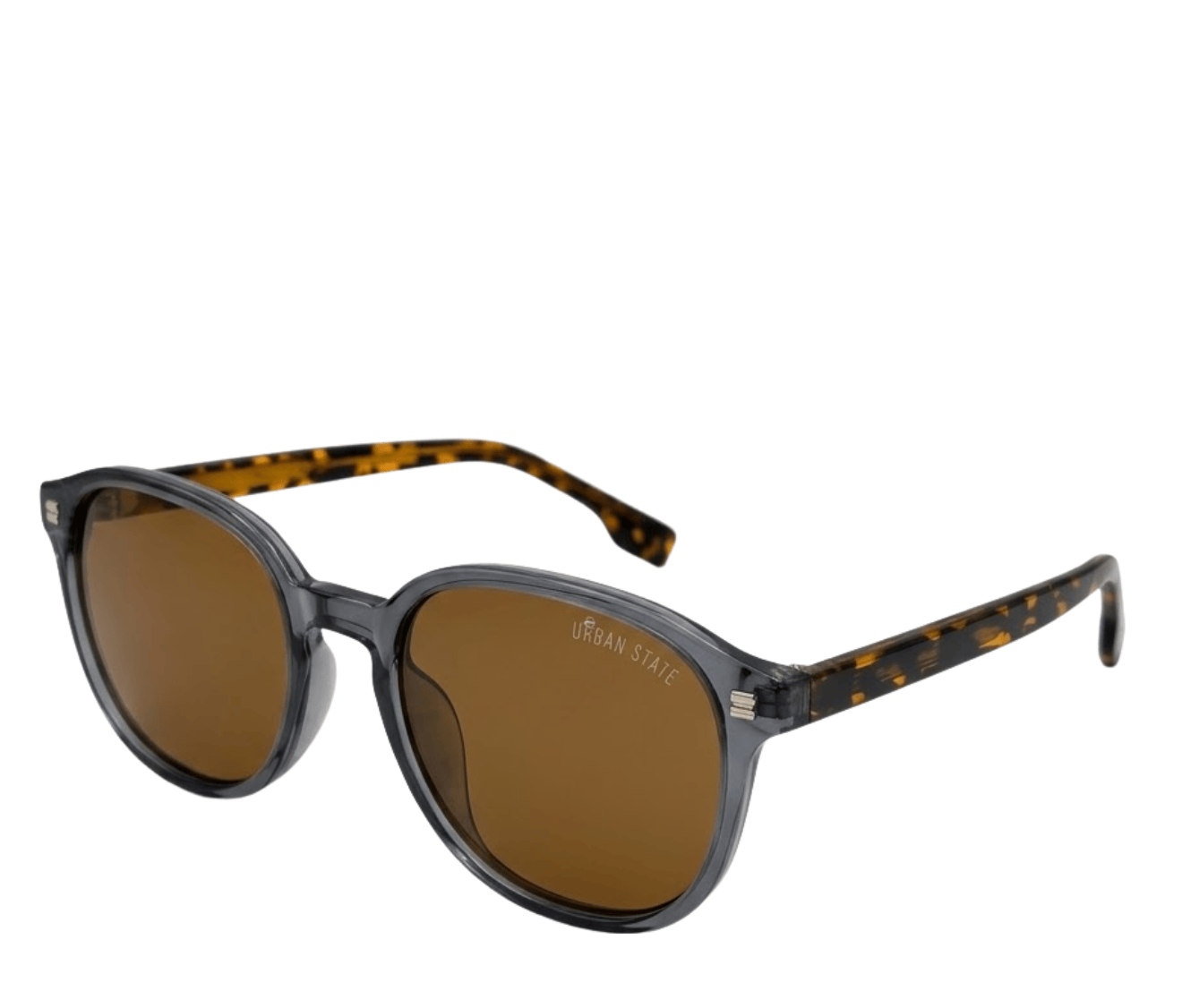 Polarized Sloane Square Frame Sunglasses - Black Leopard