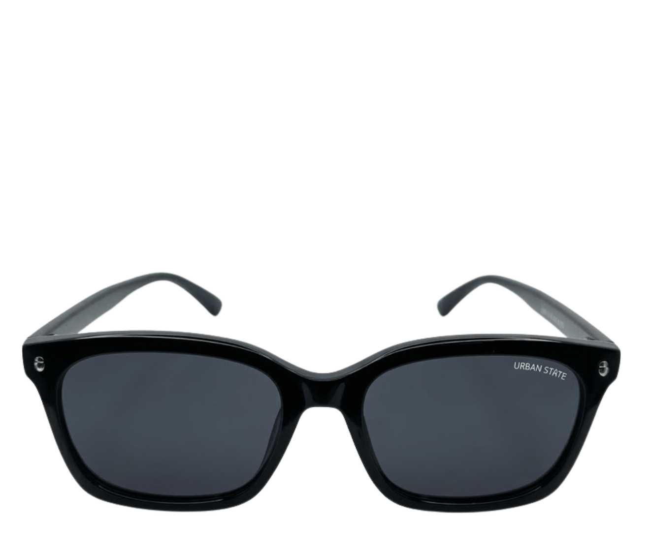 Polarized Lane Square Frame Sunglasses - Black Black