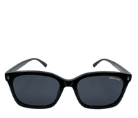Polarized Lane Square Frame Sunglasses - Black Black