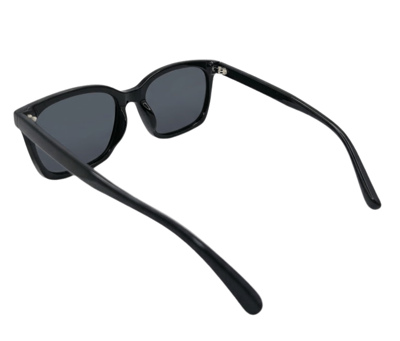 Polarized Lane Square Frame Sunglasses - Black Black