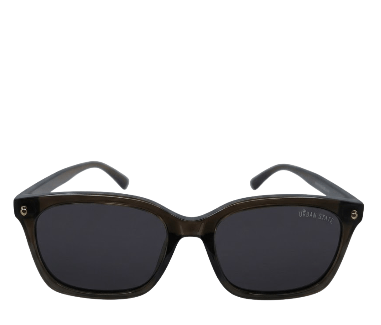 Polarized Lane Square Frame Sunglasses - Black Brown