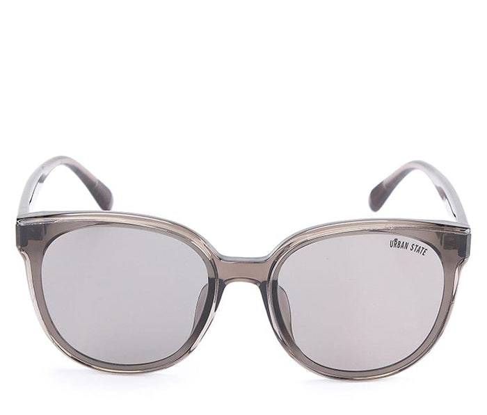 Polarized Plastic Frame Oversized Cat Eye Sunglasses - Black Clear