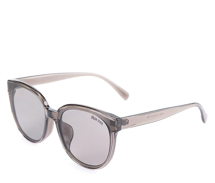 Polarized Plastic Frame Oversized Cat Eye Sunglasses - Black Clear
