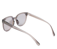 Polarized Plastic Frame Oversized Cat Eye Sunglasses - Black Clear