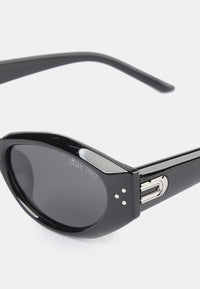 Polarized Blair Cateye Frame Sunglasses - Black Black