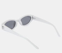 Polarized Blair Cateye Frame Sunglasses - Black White