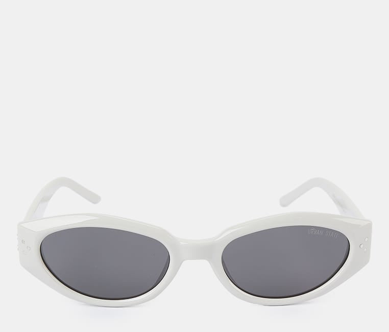 Polarized Blair Cateye Frame Sunglasses - Black White