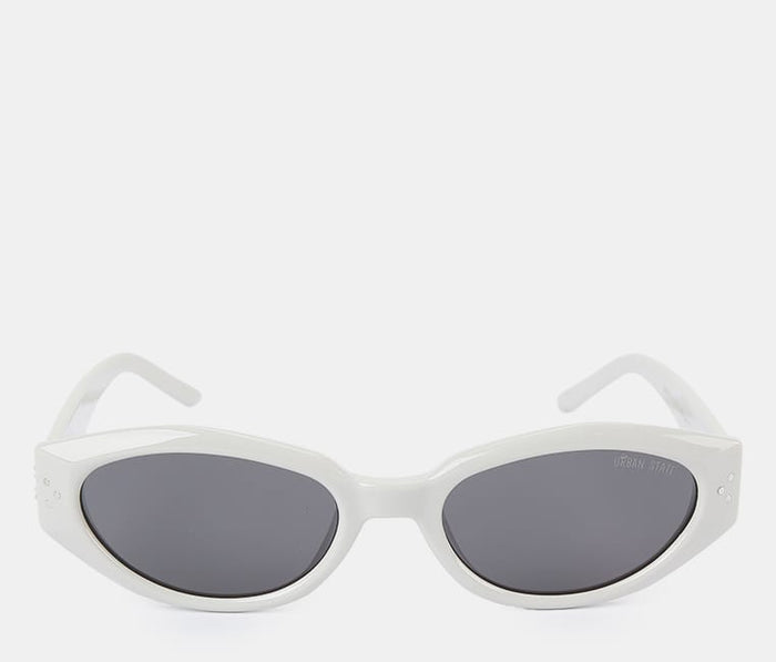 Polarized Blair Cateye Frame Sunglasses - Black White