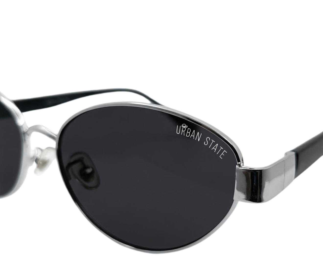 Polarized Verve Cateye Frame Sunglasses - Black Silver