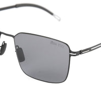Polarized Stainless Frame EasyFit Rectangular Sunglasses - Black Black