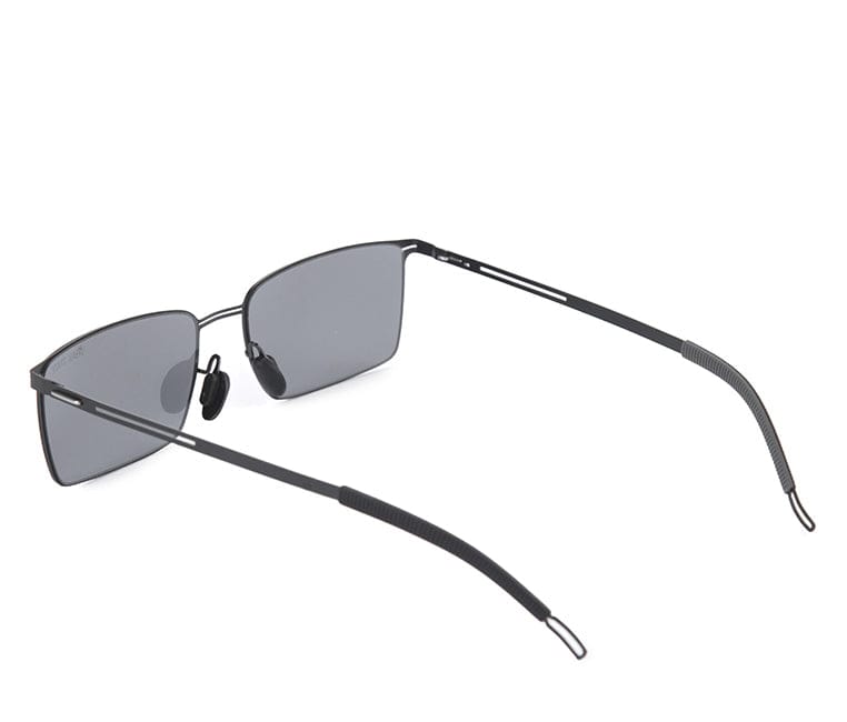 Polarized Stainless Frame DayShift Rectangular Sunglasses - Black Black