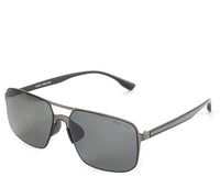 Polarized Stainless Frame ToughFrame Rectangular Sunglasses - Black Silver