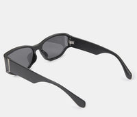 Polarized Glide Rectangular Frame Sunglasses - Black Black