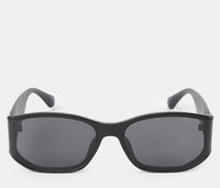 Polarized Glide Rectangular Frame Sunglasses - Black Black