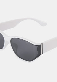 Polarized Glide Rectangular Frame Sunglasses - Black White