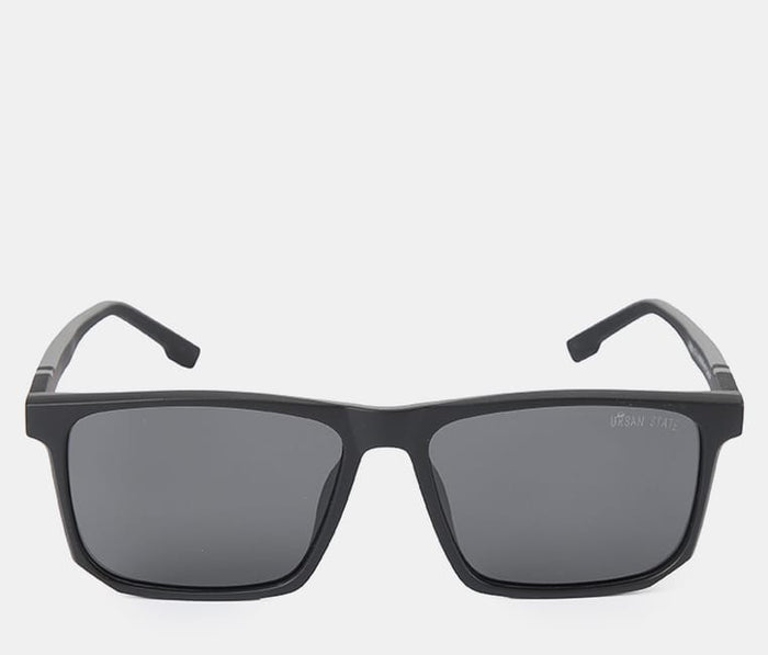 Polarized Milan Slim Rectangular Sunglasses - Black Black