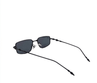 Polarized Clarke Rectangular Frame Sunglasses - Black Black