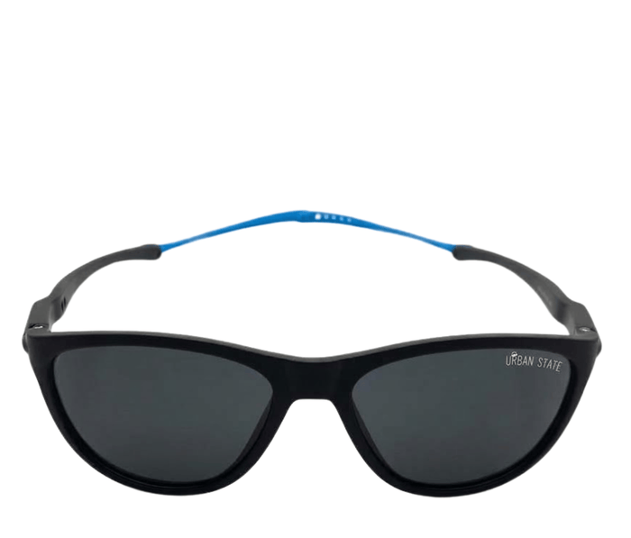 Stride Sport Sunglasses with Adjustable Anti-Slip Head Strap - Black Blue