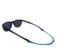 Stride Sport Sunglasses with Adjustable Anti-Slip Head Strap - Black Blue