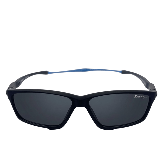Grip Sport Sunglasses with Adjustable Anti-Slip Head Strap - Black Blue