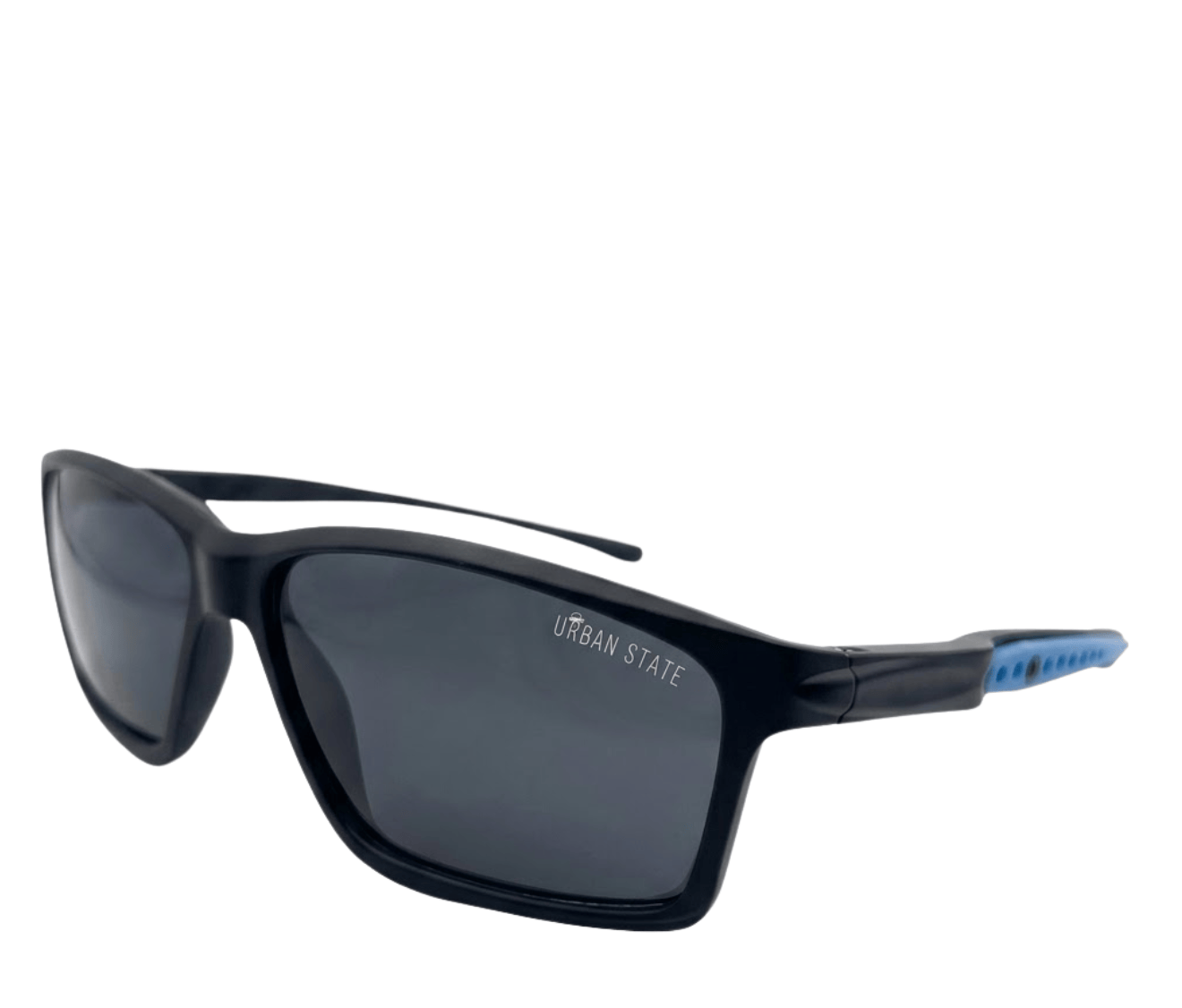 Grip Sport Sunglasses with Adjustable Anti-Slip Head Strap - Black Blue