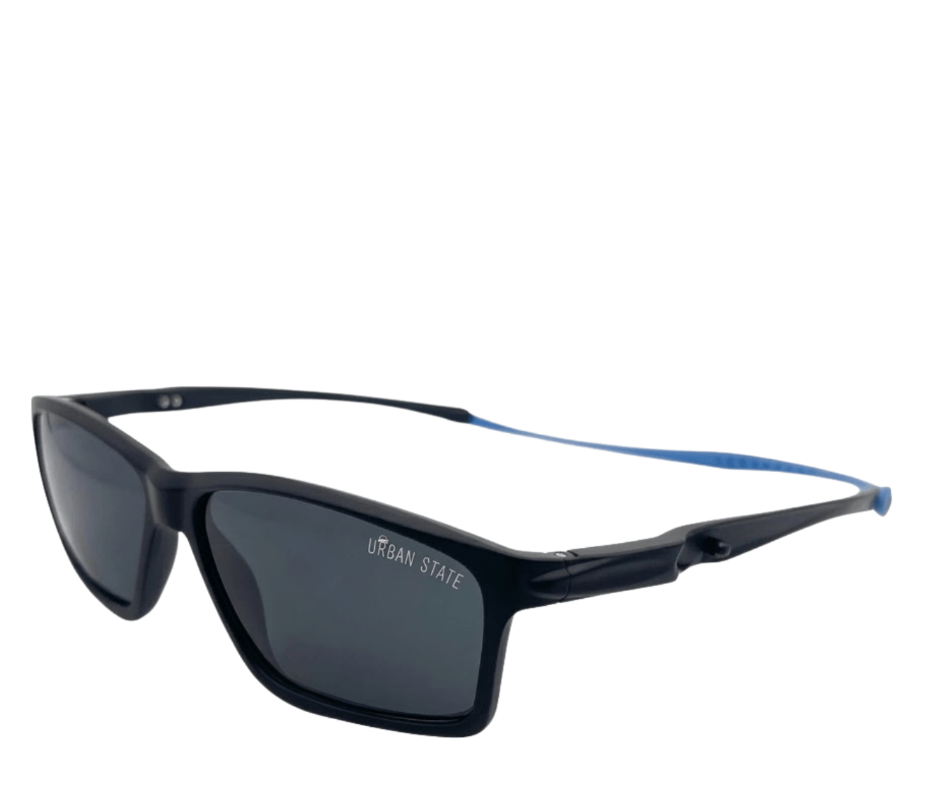Grip Sport Sunglasses with Adjustable Anti-Slip Head Strap - Black Blue