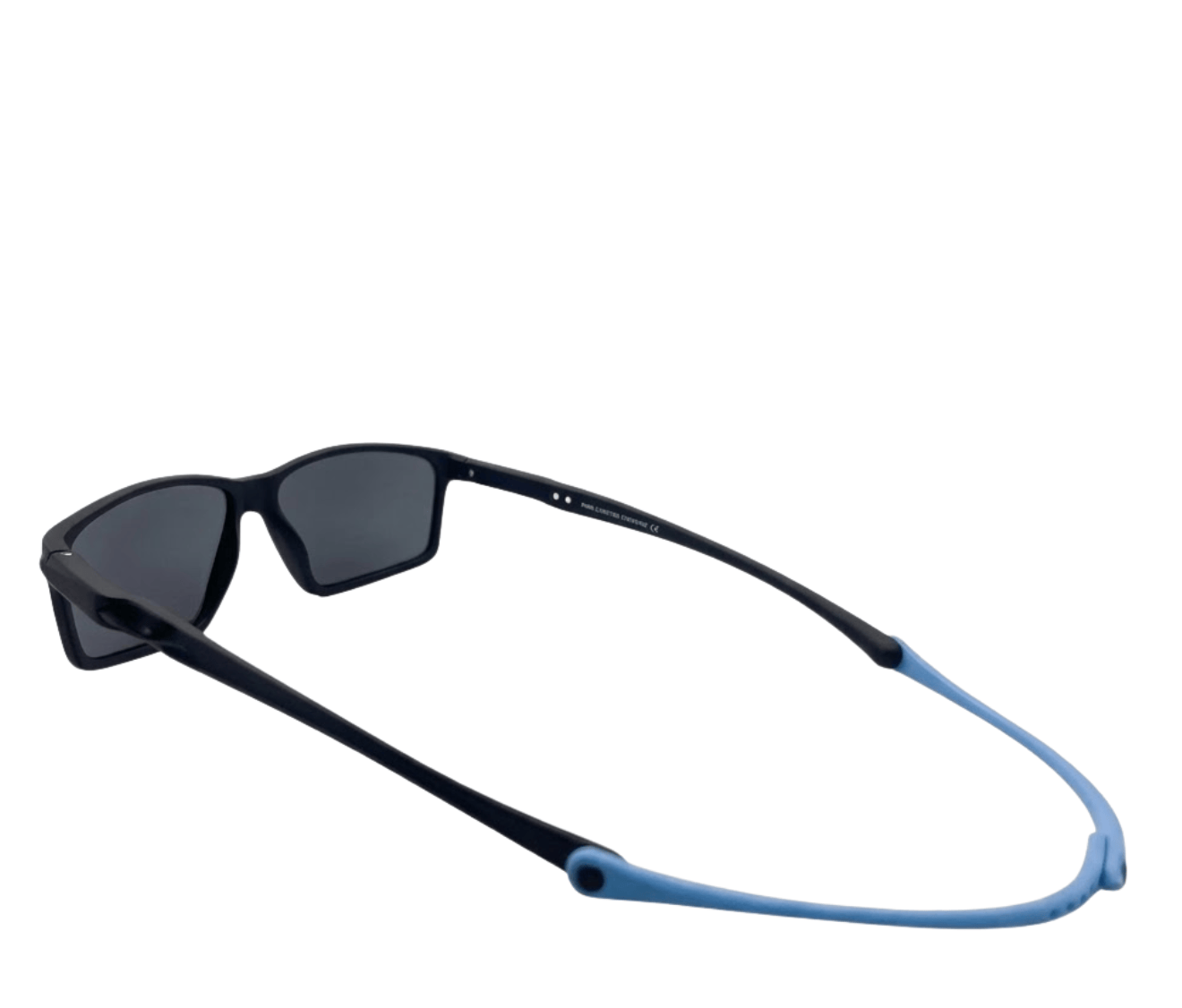 Grip Sport Sunglasses with Adjustable Anti-Slip Head Strap - Black Blue