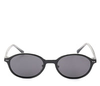 Polarized Plastic Frame Blink Oval Sunglasses - Black Black