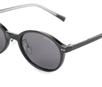 Polarized Plastic Frame Blink Oval Sunglasses - Black Black