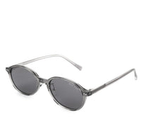 Polarized Plastic Frame Blink Oval Sunglasses - Black Clear