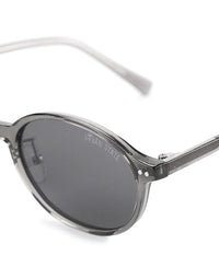 Polarized Plastic Frame Blink Oval Sunglasses - Black Clear