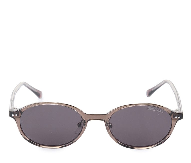 Polarized Plastic Frame Blink Oval Sunglasses - Brown Clear