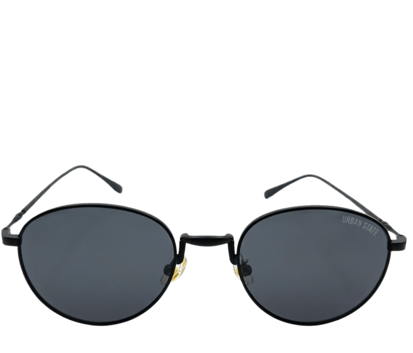 Polarized Halo Round Frame Sunglasses - Black Black