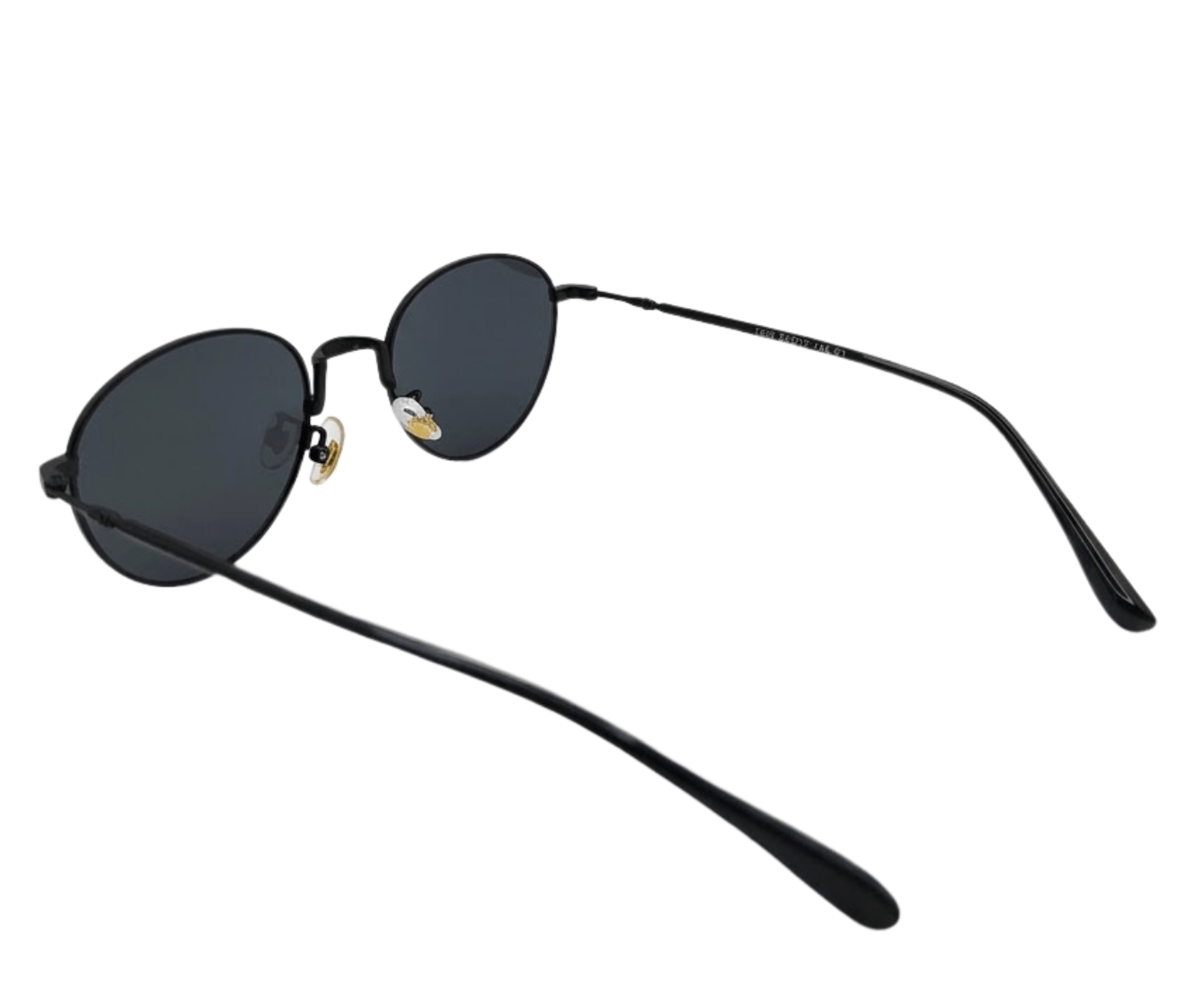 Polarized Halo Round Frame Sunglasses - Black Black