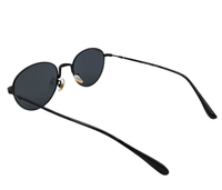 Polarized Halo Round Frame Sunglasses - Black Black