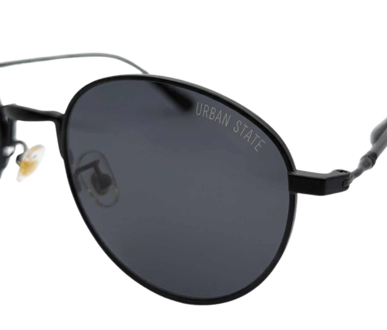 Polarized Halo Round Frame Sunglasses - Black Black