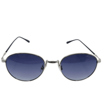 Polarized Halo Round Frame Sunglasses - Multi Silver