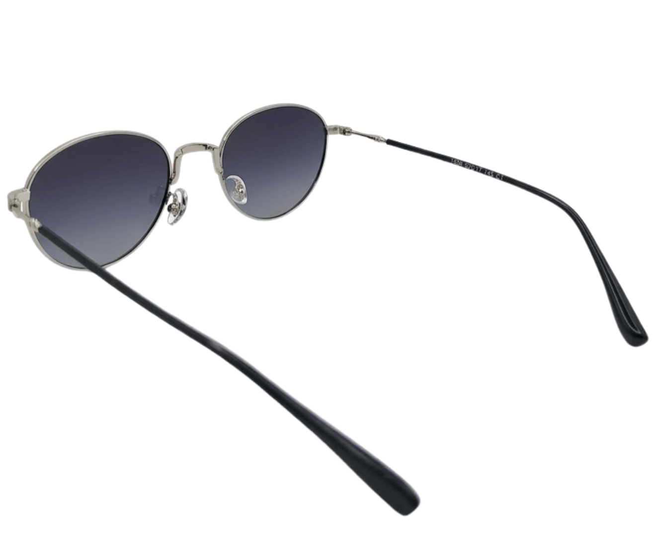 Polarized Halo Round Frame Sunglasses - Multi Silver