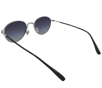 Polarized Halo Round Frame Sunglasses - Multi Silver