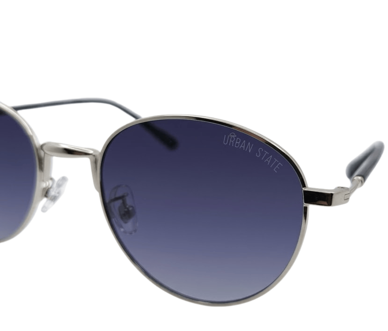 Polarized Halo Round Frame Sunglasses - Multi Silver