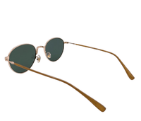 Polarized Halo Round Frame Sunglasses - Green Gold