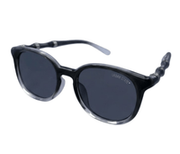 Polarized Roman Round Frame Sunglasses - Multi Black
