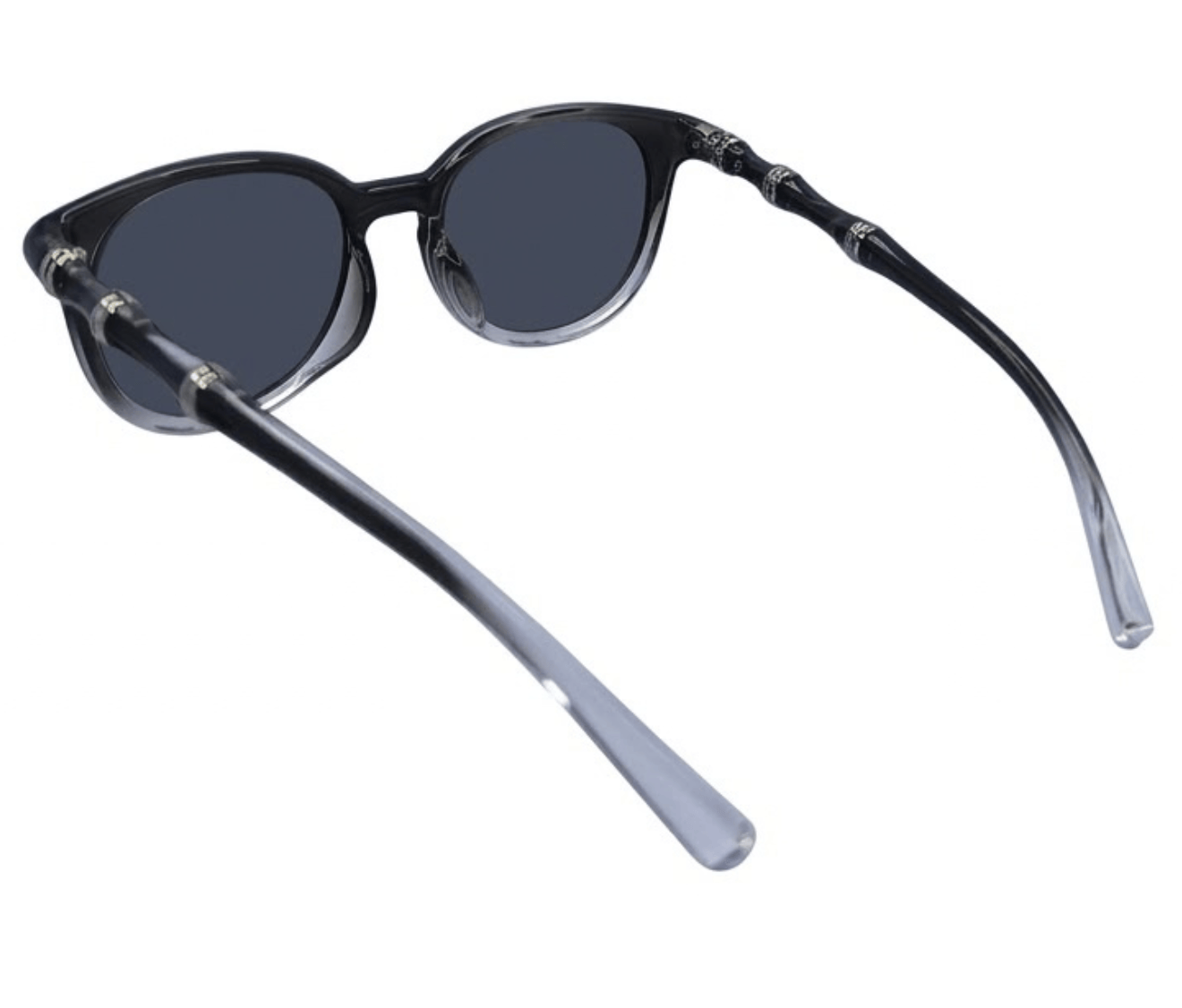 Polarized Roman Round Frame Sunglasses - Multi Black